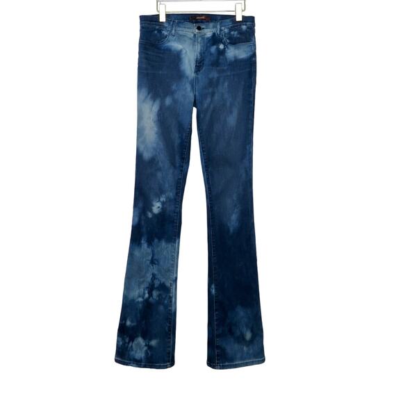 J BRAND Remy Jeans Sincere Bleach Dye Flared Jeans - Picture 2 of 7